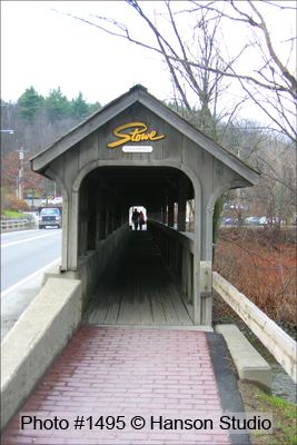 Stowe, VT - Stowe Footbridge - Winter